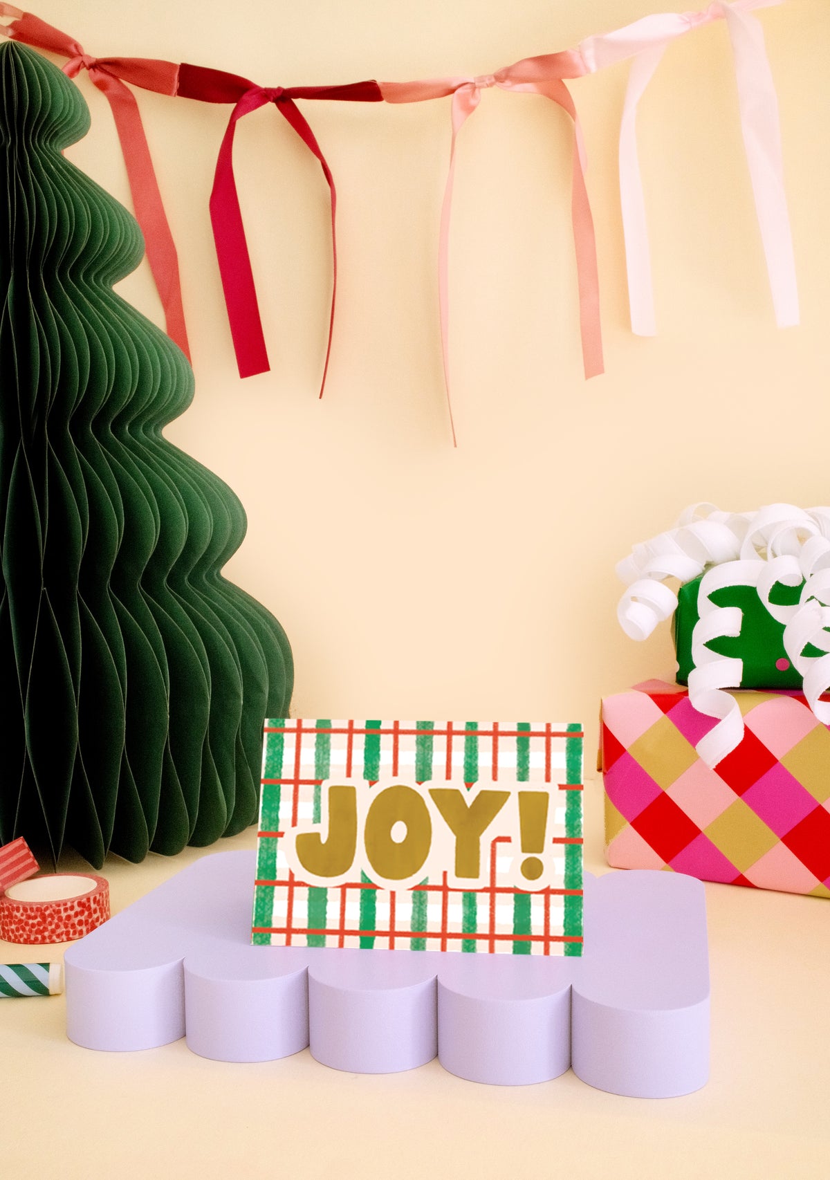 Joy Pattern Mini Christmas Card