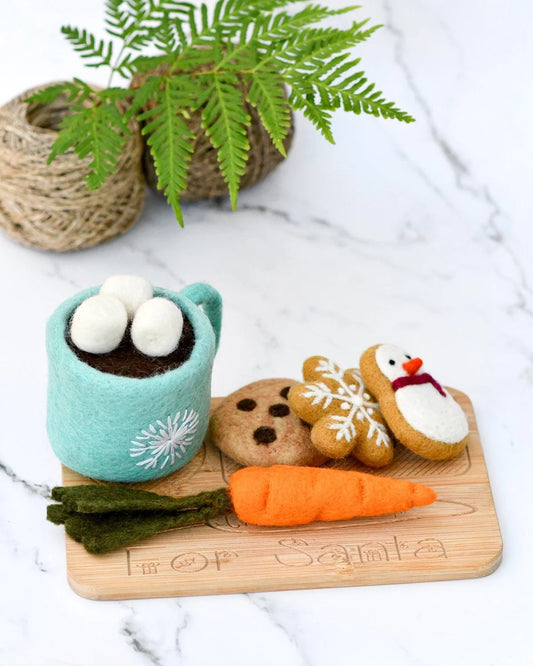 Santa's Snacks with Blue Hot Chocolate Cup - Tara Treasures