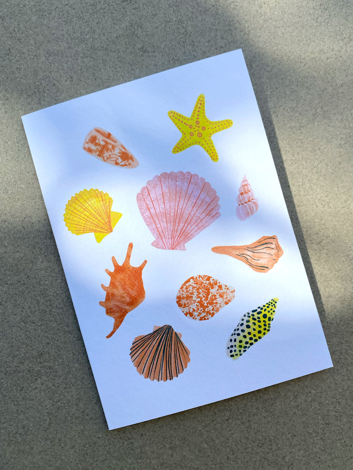 Seashell Handmade Card Seashell Card - Everyday – Lauren Sissons Studio